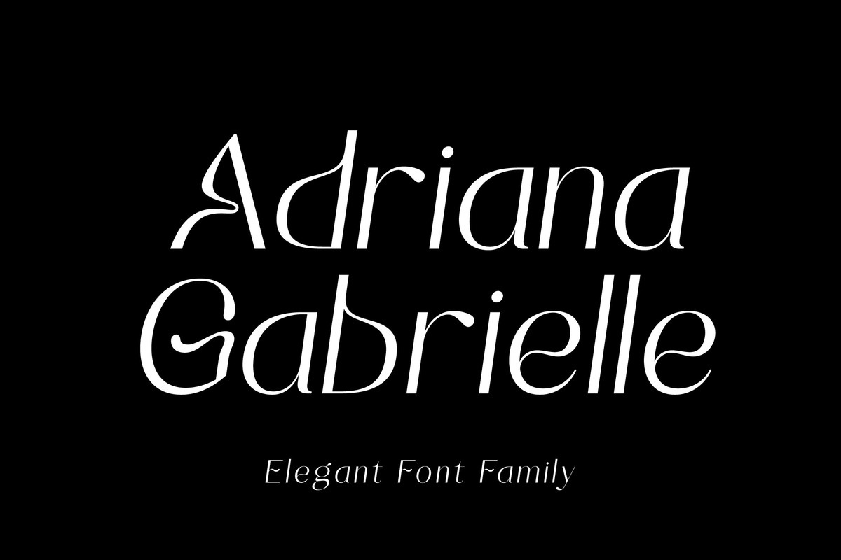 Beispiel einer Adrianna Gabrielle RegIta-Schriftart